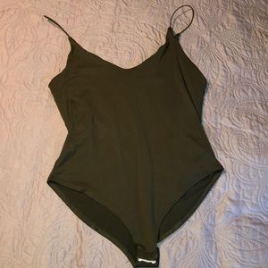 Size Large Olive Green Bodysuit